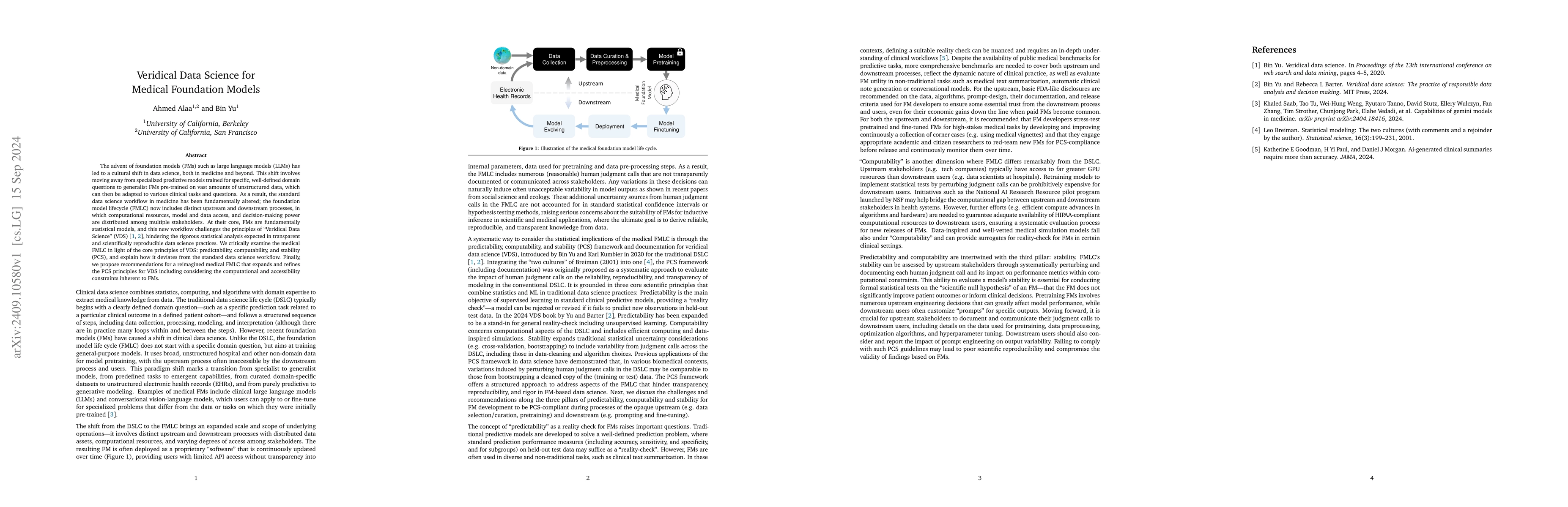 Thumbnail for Veridical Data Science for Medical Foundation Models
