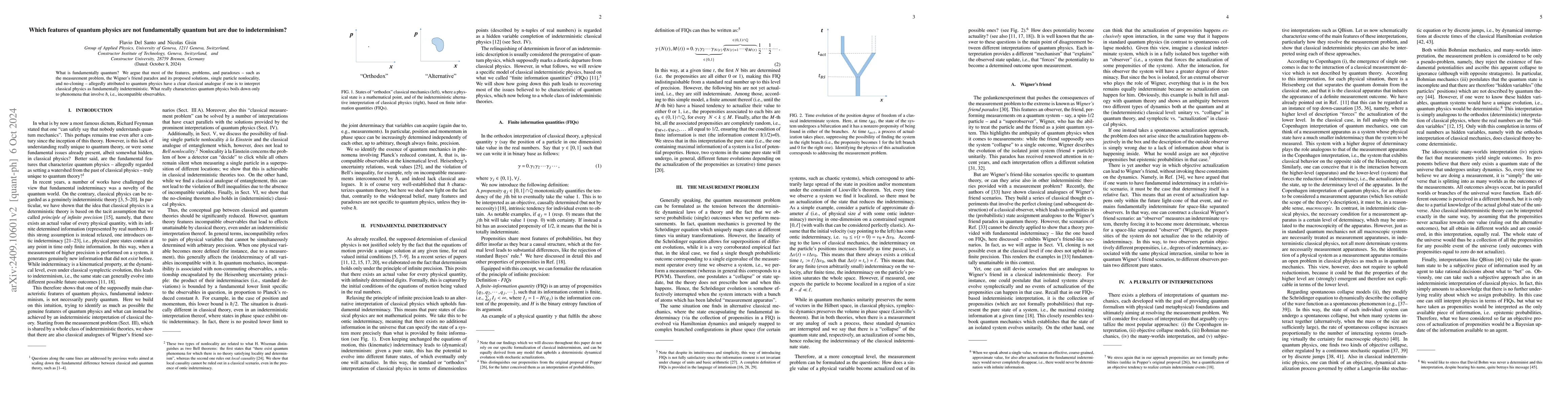 Thumbnail for Which features of quantum physics are not fundamentally quantum but are
  due to indeterminism?
