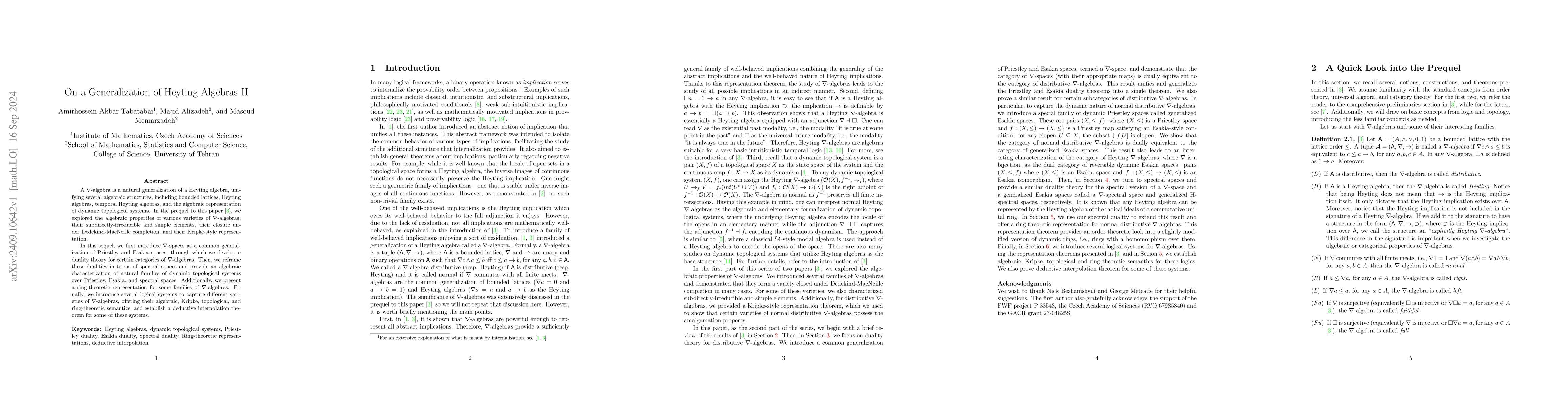 Thumbnail for On a Generalization of Heyting Algebras II