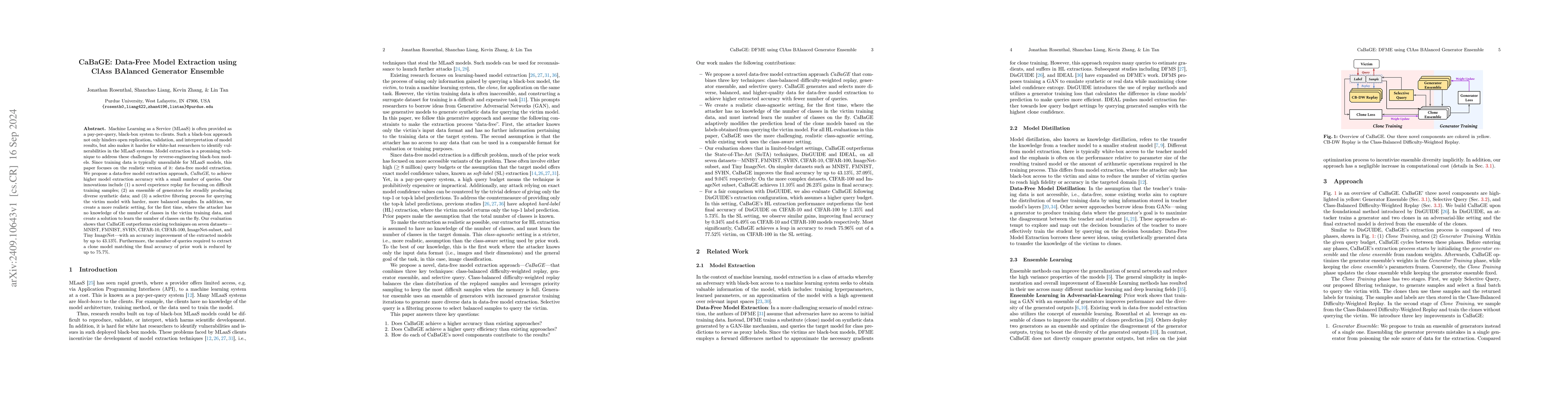 Thumbnail for CaBaGe: Data-Free Model Extraction using ClAss BAlanced Generator
  Ensemble