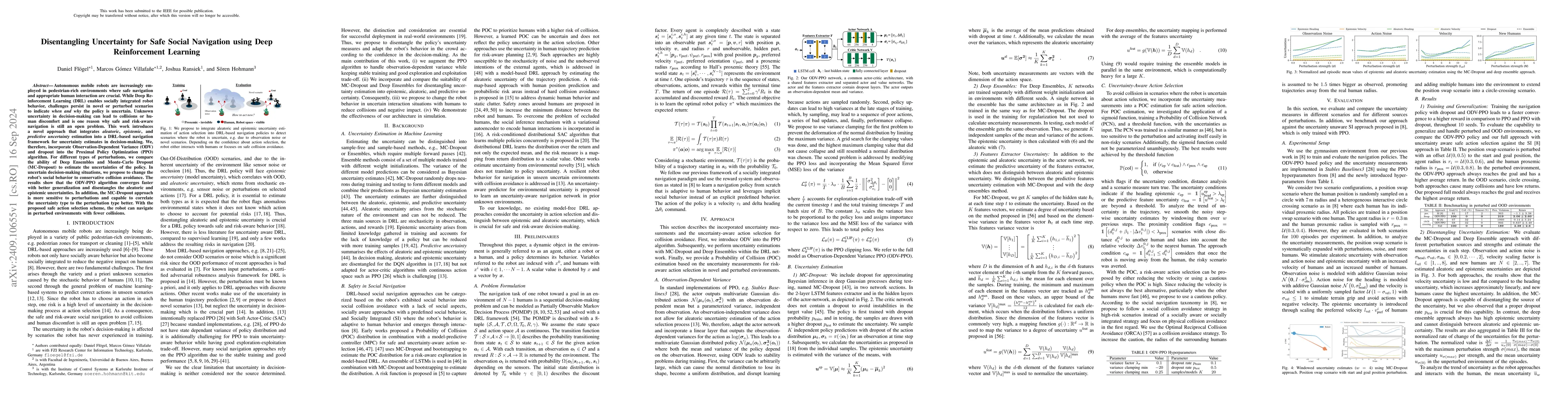Thumbnail for Disentangling Uncertainty for Safe Social Navigation using Deep
  Reinforcement Learning