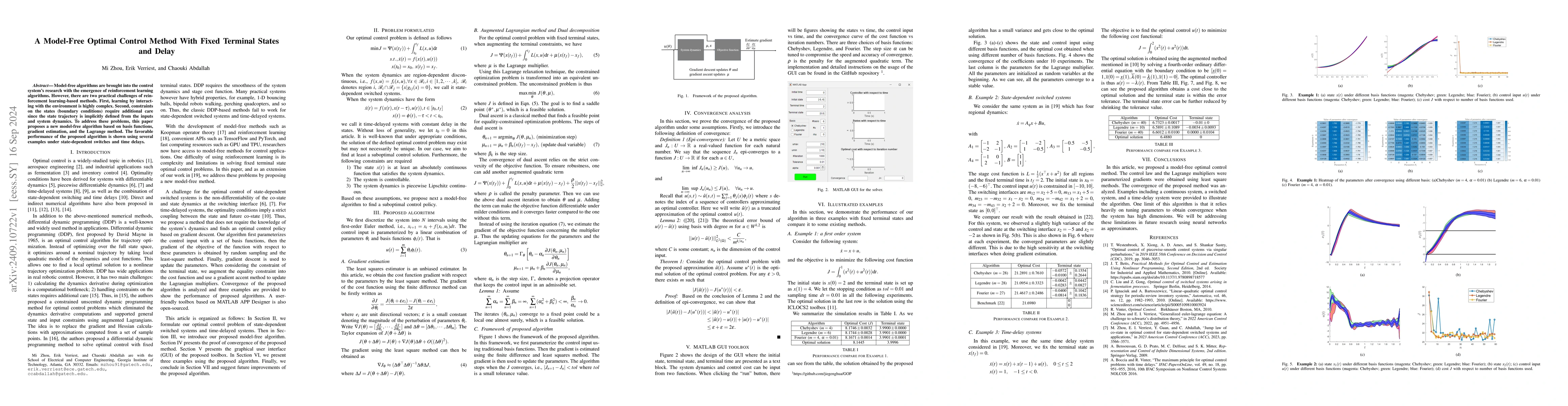 Thumbnail for A Model-Free Optimal Control Method With Fixed Terminal States and Delay
