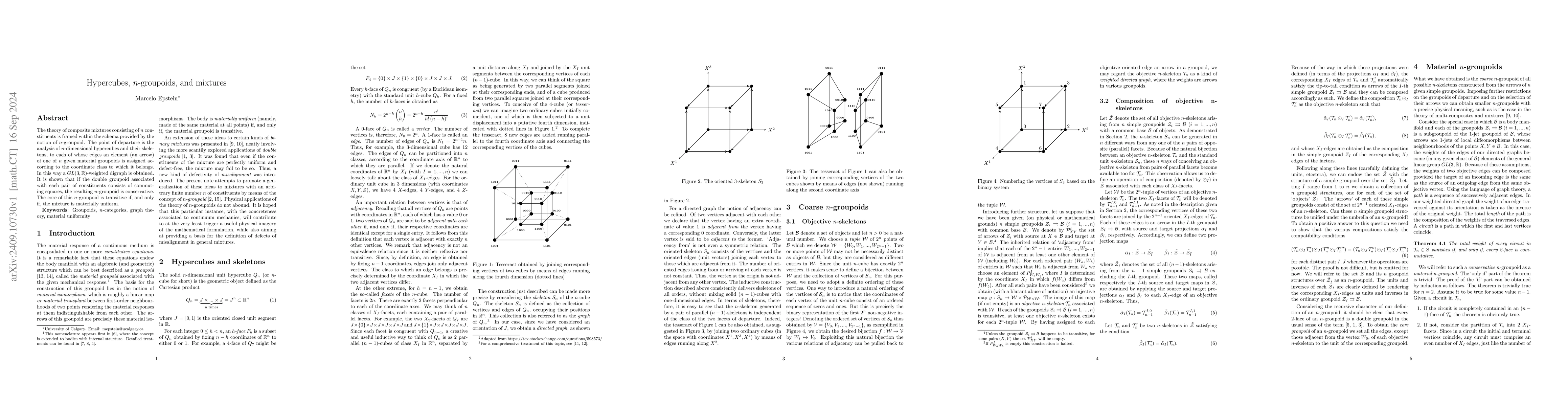 Thumbnail for Hypercubes, $n$-groupoids, and mixtures