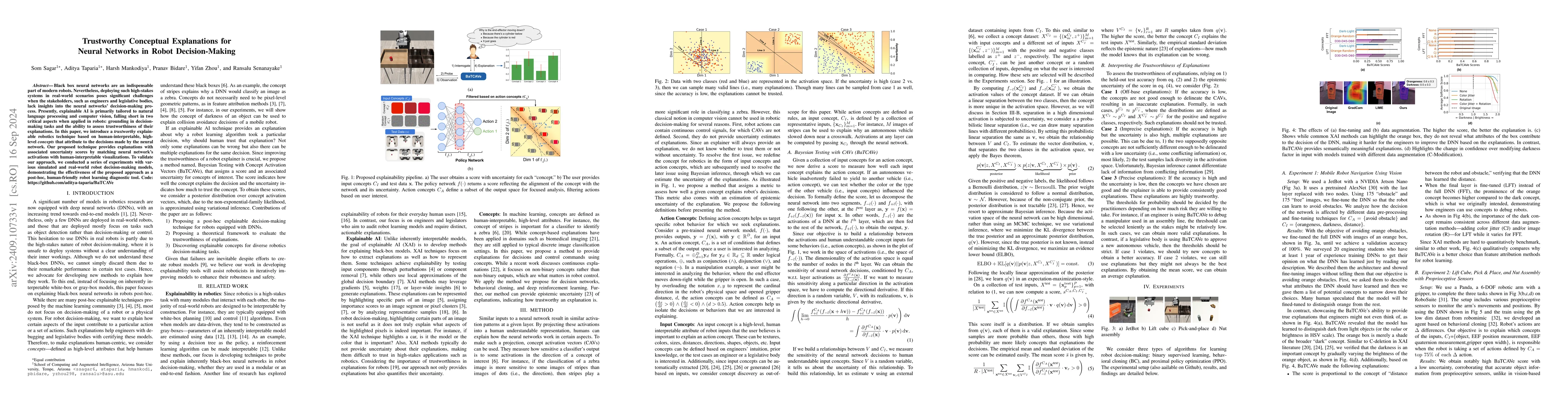 Thumbnail for Trustworthy Conceptual Explanations for Neural Networks in Robot
  Decision-Making