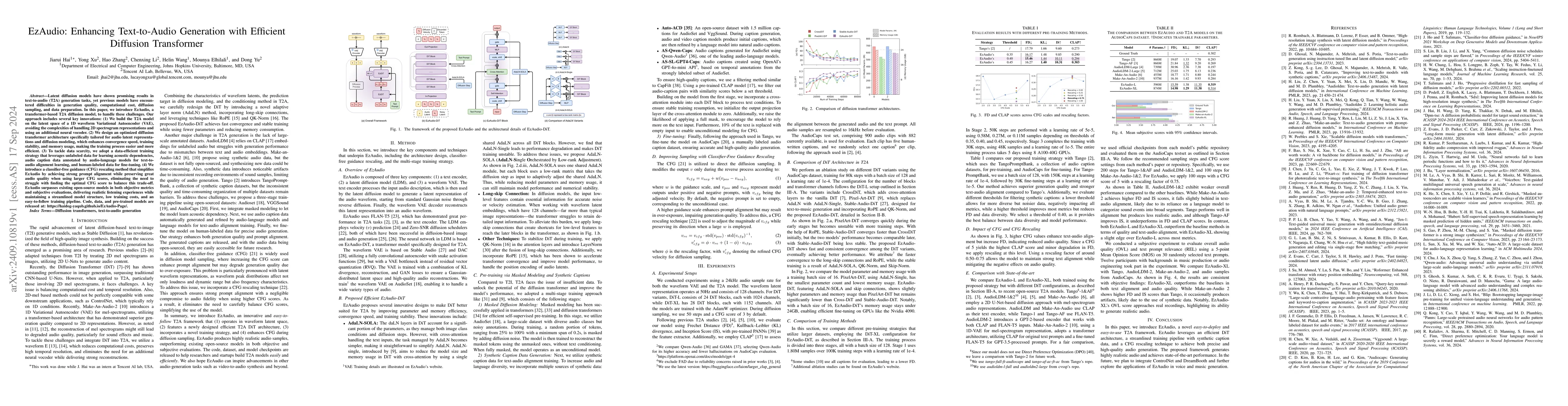 Thumbnail for EzAudio: Enhancing Text-to-Audio Generation with Efficient Diffusion
  Transformer