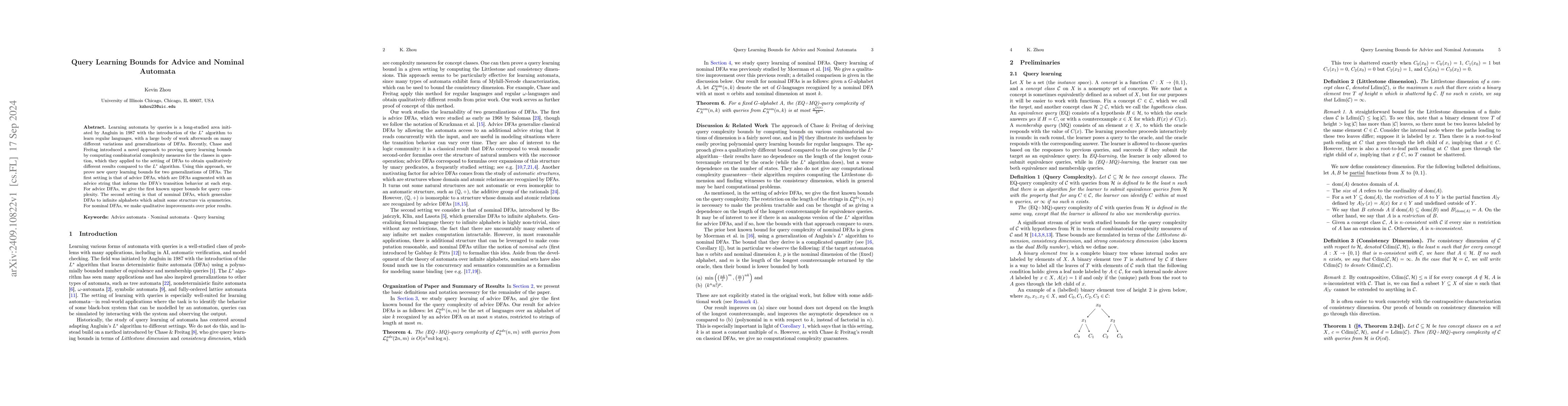 Thumbnail for Query Learning of Advice and Nominal Automata
