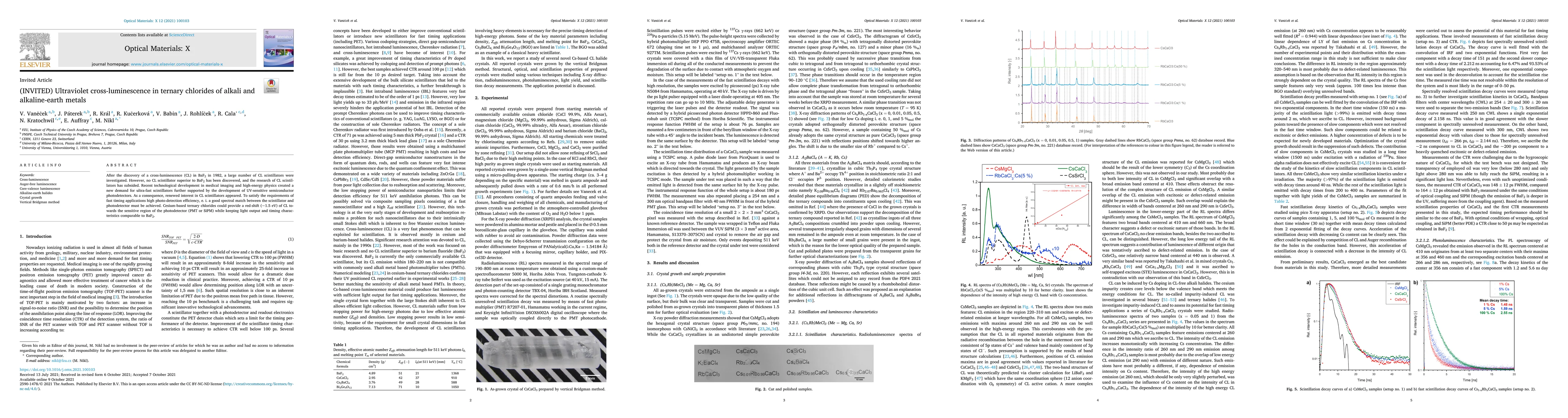 Thumbnail for Ultraviolet cross-luminescence in ternary chlorides of alkali and
  alkaline-earth metals