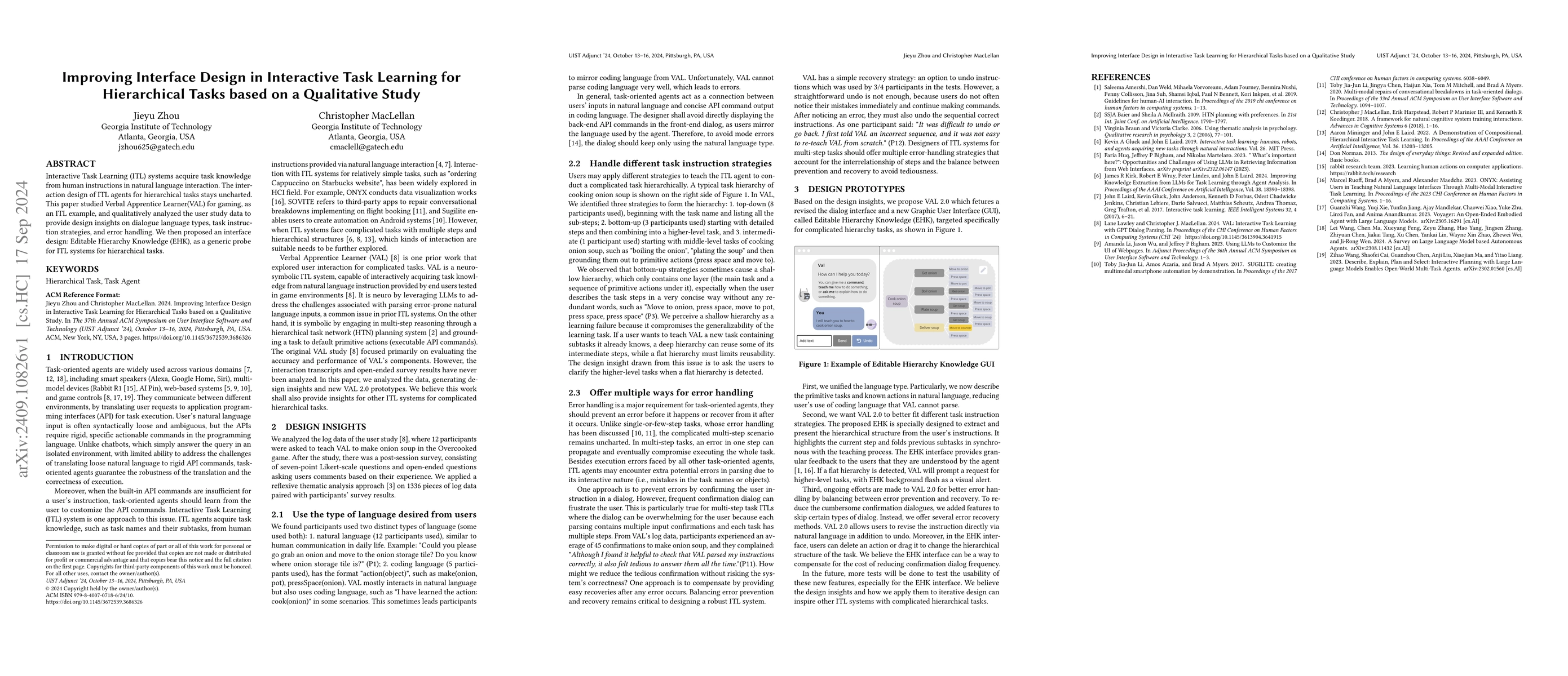 Thumbnail for Improving Interface Design in Interactive Task Learning for Hierarchical
  Tasks based on a Qualitative Study