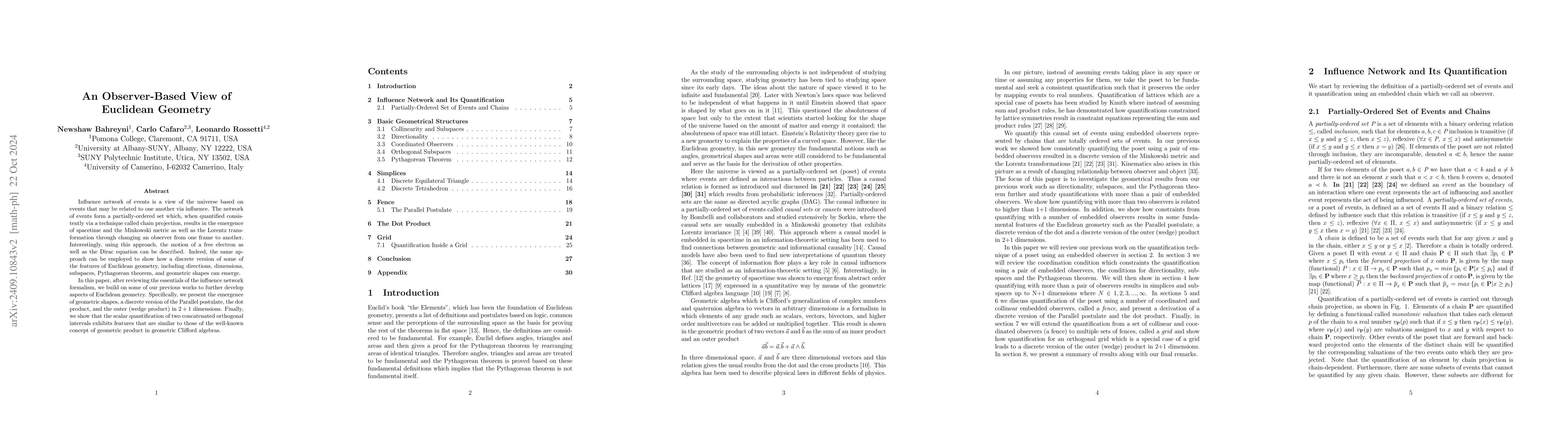 Thumbnail for An Observer-Based View of Euclidean Geometry