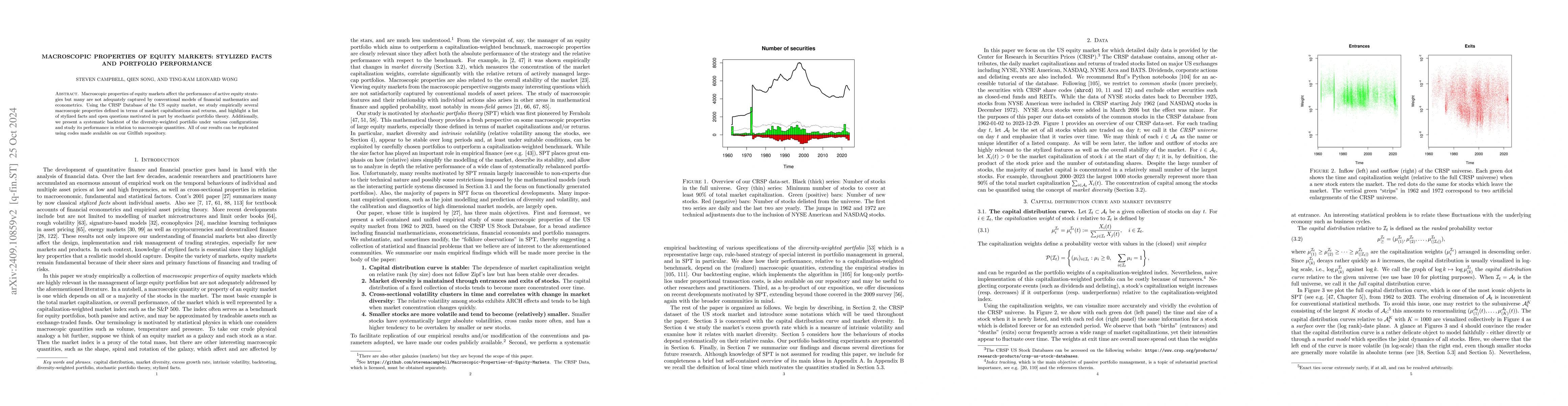 Thumbnail for Macroscopic properties of equity markets: stylized facts and portfolio
  performance