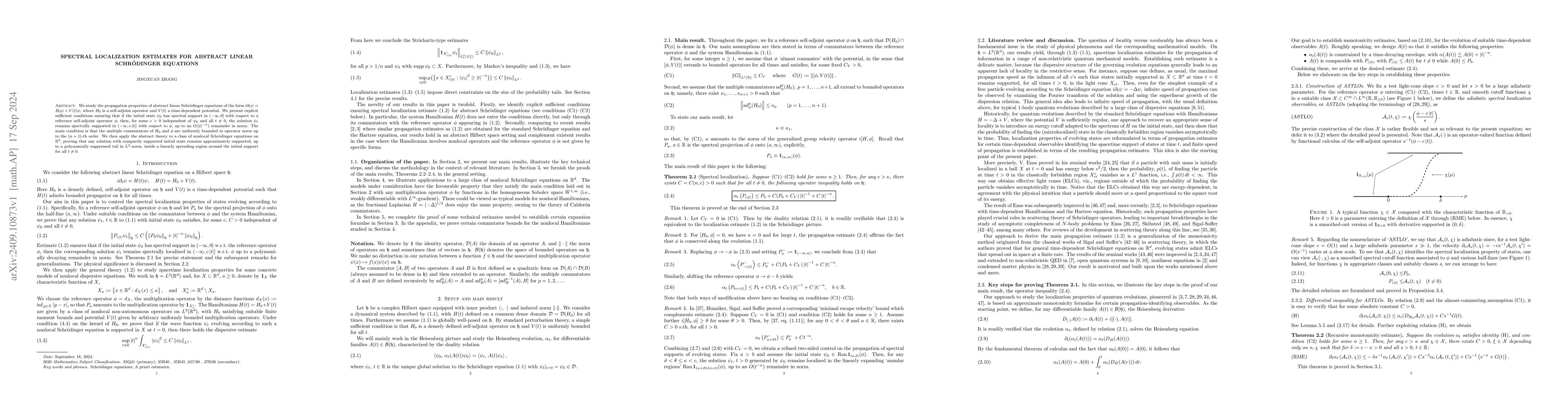 Thumbnail for Spectral localization estimates for abstract linear Schrödinger
  equations