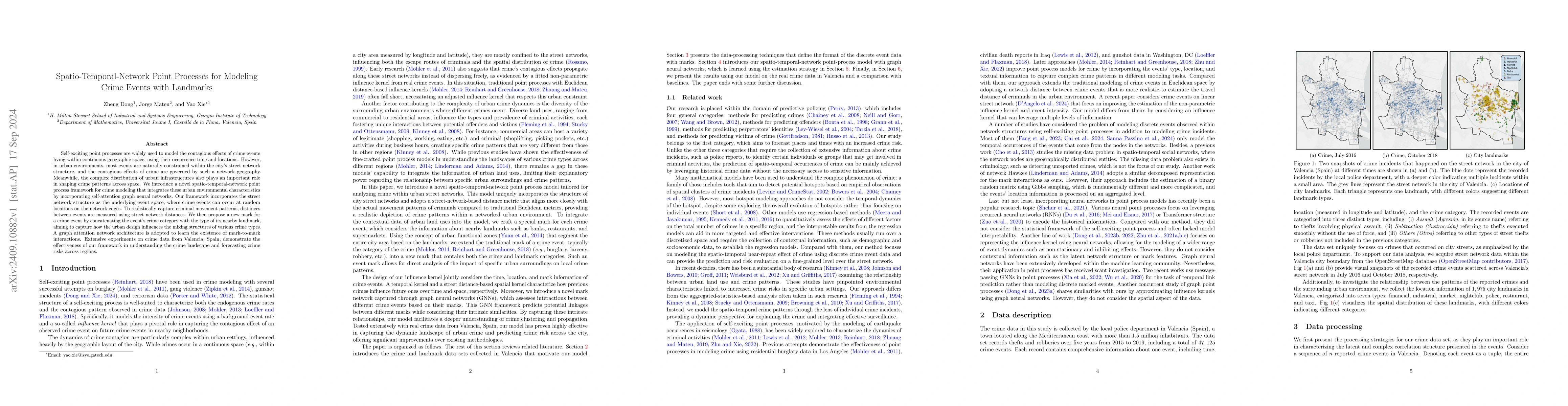 Thumbnail for Spatio-Temporal-Network Point Processes for Modeling Crime Events with
  Landmarks
