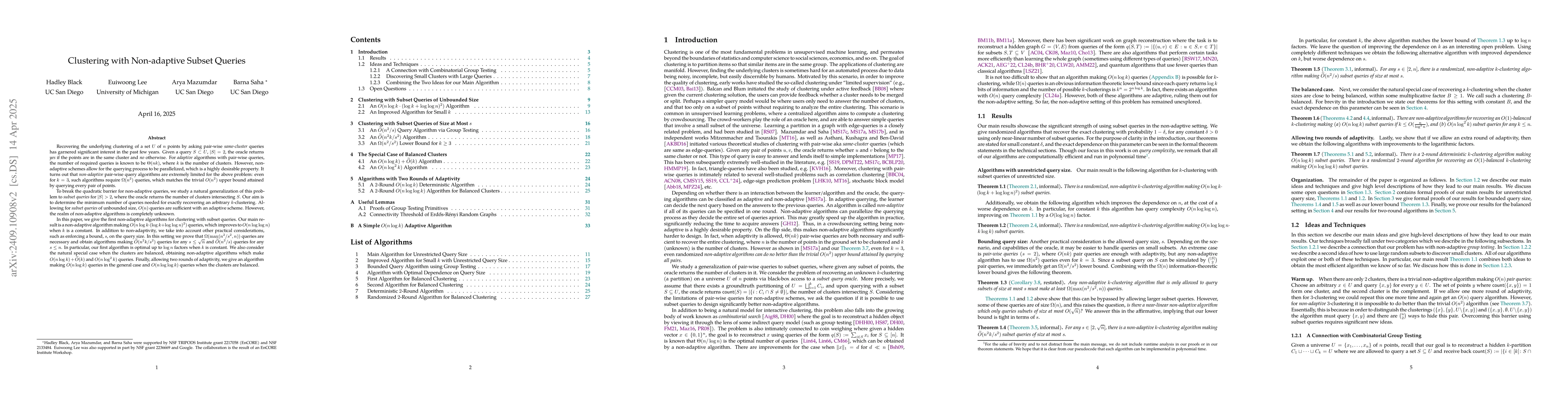 Thumbnail for Clustering with Non-adaptive Subset Queries