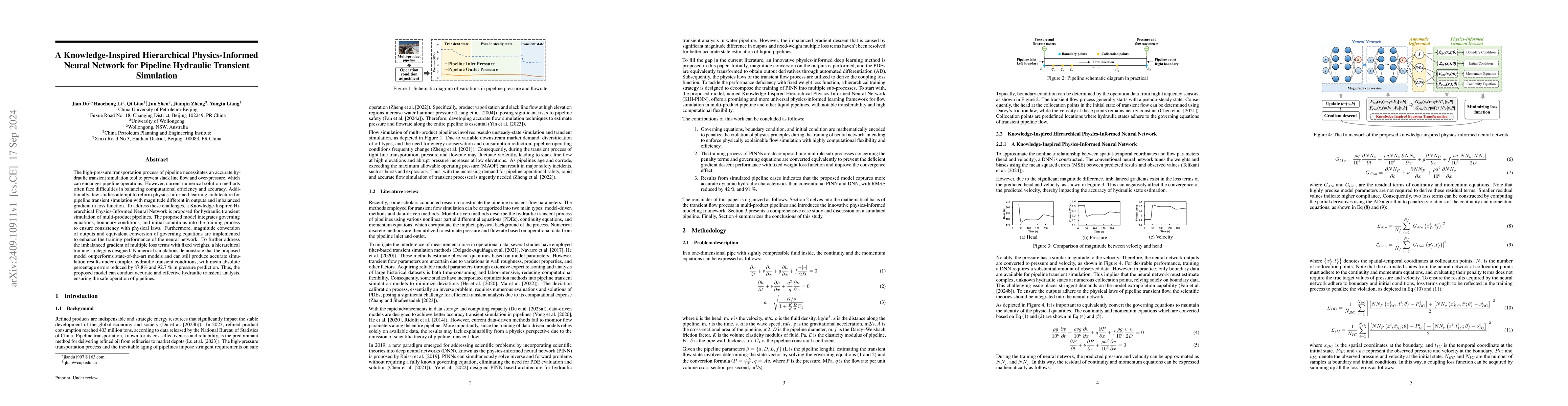 Thumbnail for A Knowledge-Inspired Hierarchical Physics-Informed Neural Network for
  Pipeline Hydraulic Transient Simulation