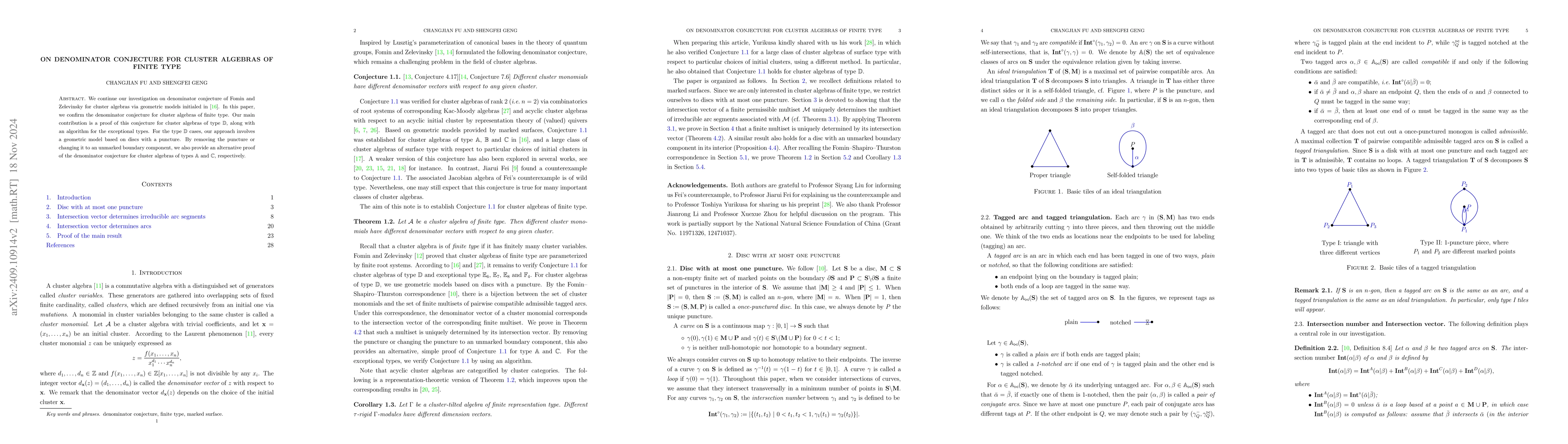 Thumbnail for On denominator conjecture for cluster algebras of finite type
