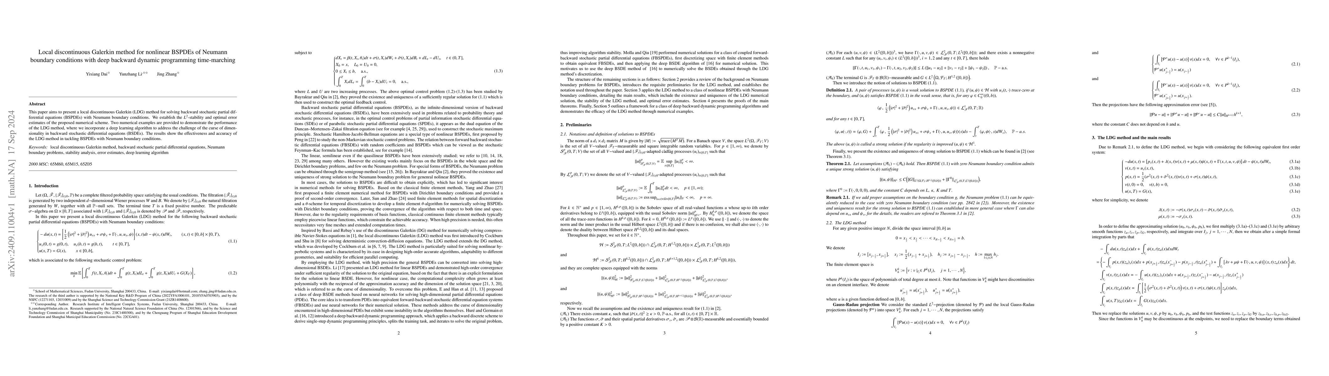 Thumbnail for Local discontinuous Galerkin method for nonlinear BSPDEs of Neumann
  boundary conditions with deep backward dynamic programming time-marching
