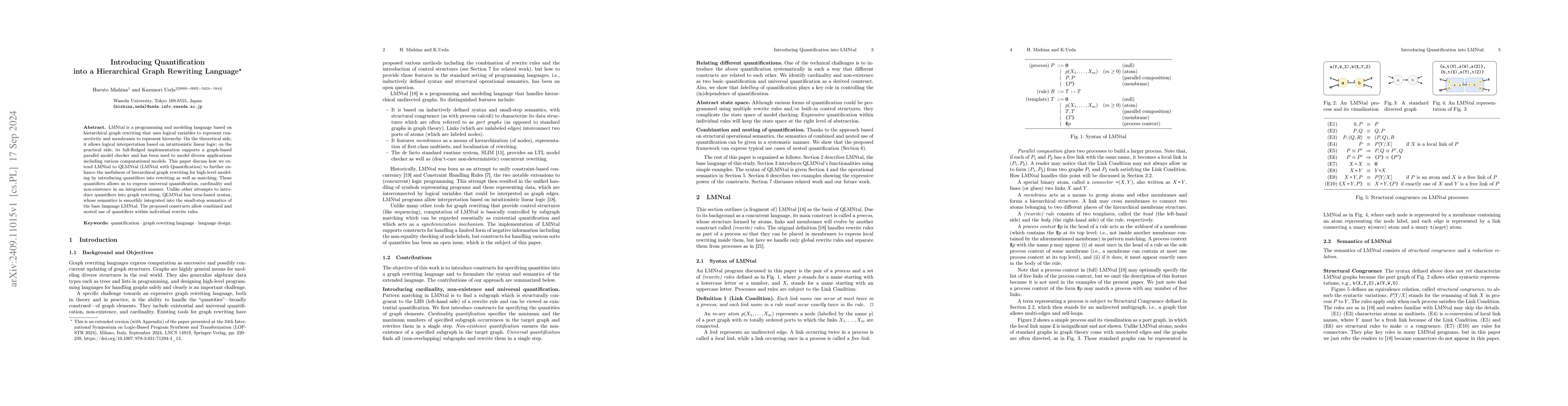 Thumbnail for Introducing Quantification into a Hierarchical Graph Rewriting Language