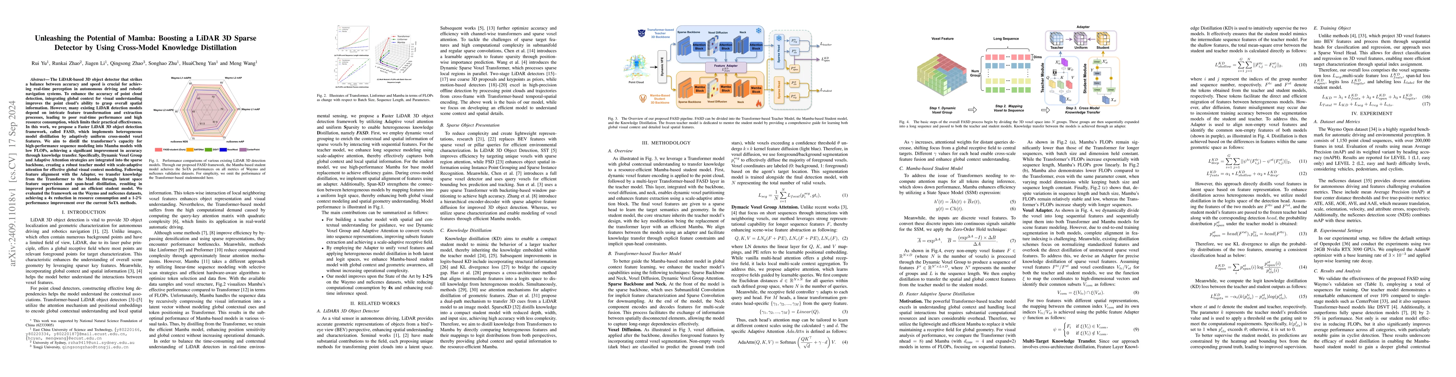 Thumbnail for Unleashing the Potential of Mamba: Boosting a LiDAR 3D Sparse Detector
  by Using Cross-Model Knowledge Distillation