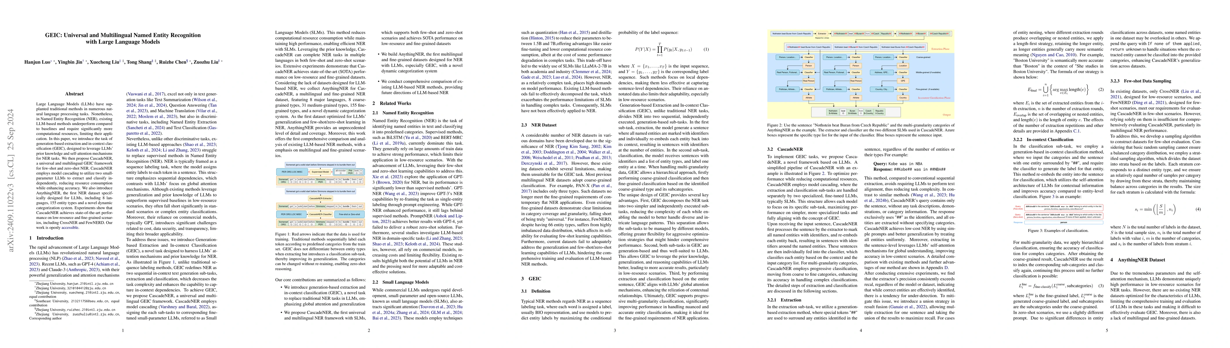 Thumbnail for GEIC: Universal and Multilingual Named Entity Recognition with Large
  Language Models
