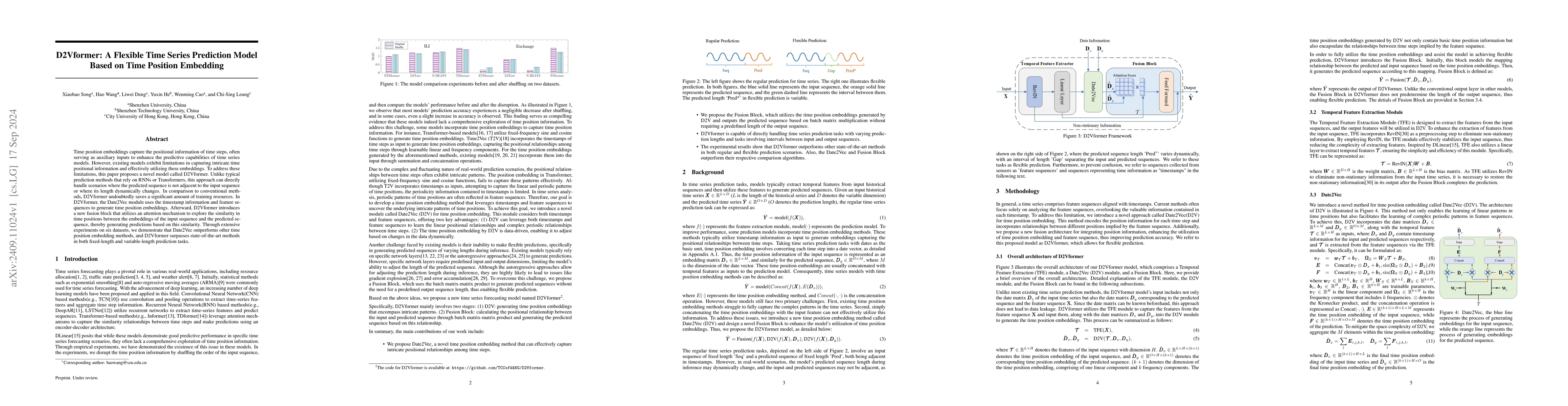 Thumbnail for D2Vformer: A Flexible Time Series Prediction Model Based on Time
  Position Embedding