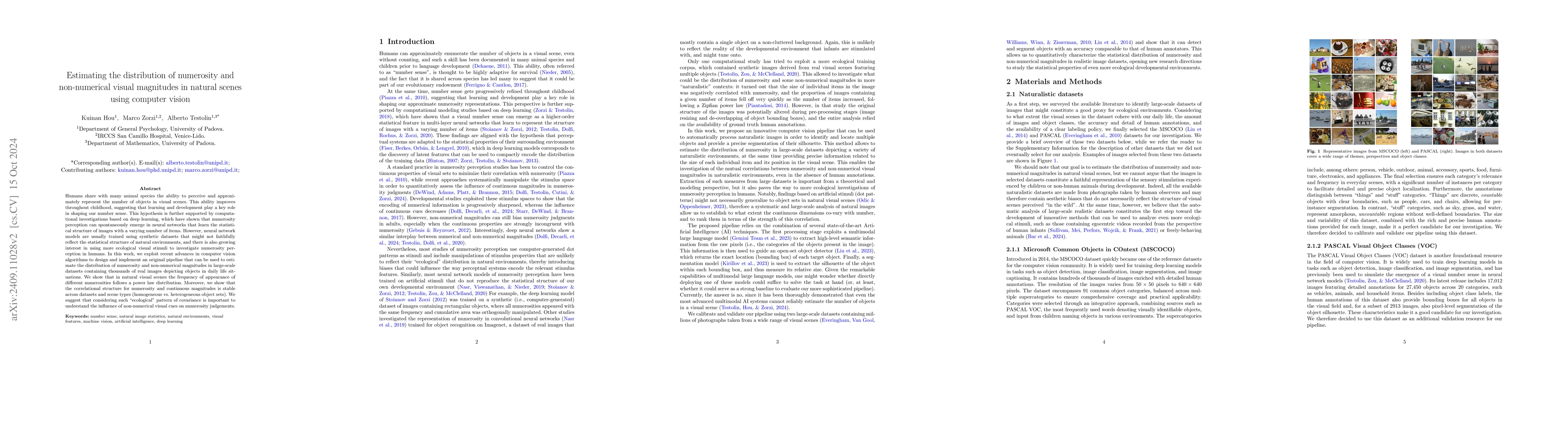 Thumbnail for Estimating the distribution of numerosity and non-numerical visual
  magnitudes in natural scenes using computer vision