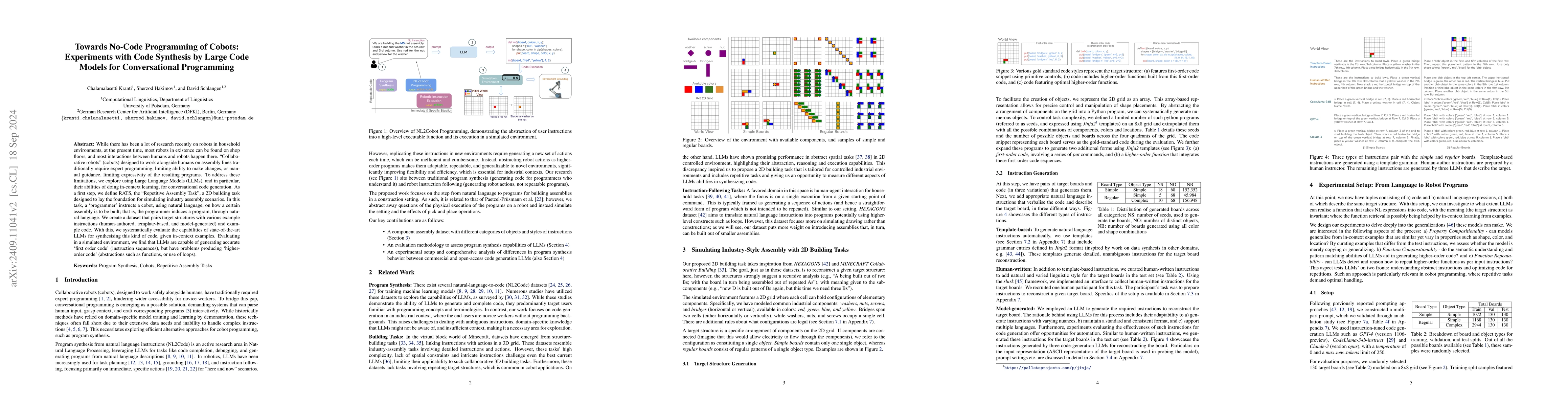 Thumbnail for Towards No-Code Programming of Cobots: Experiments with Code Synthesis
  by Large Code Models for Conversational Programming
