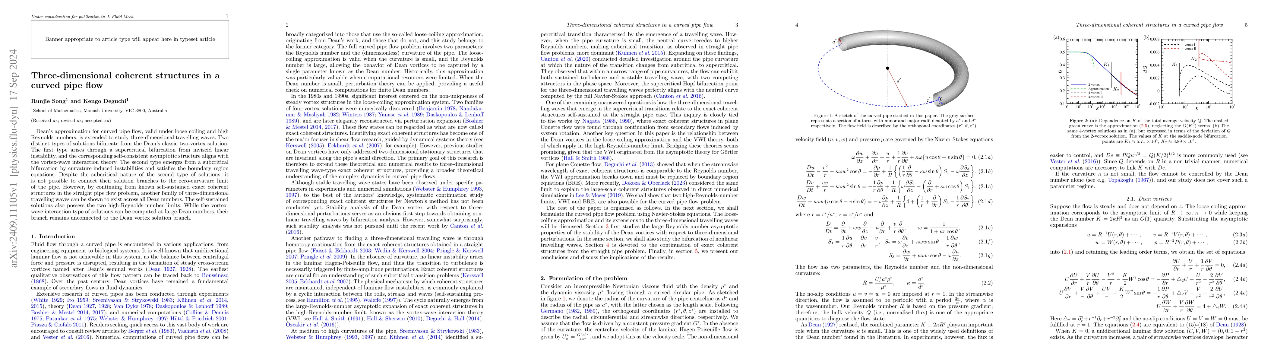 Thumbnail for Three-dimensional coherent structures in a curved pipe flow