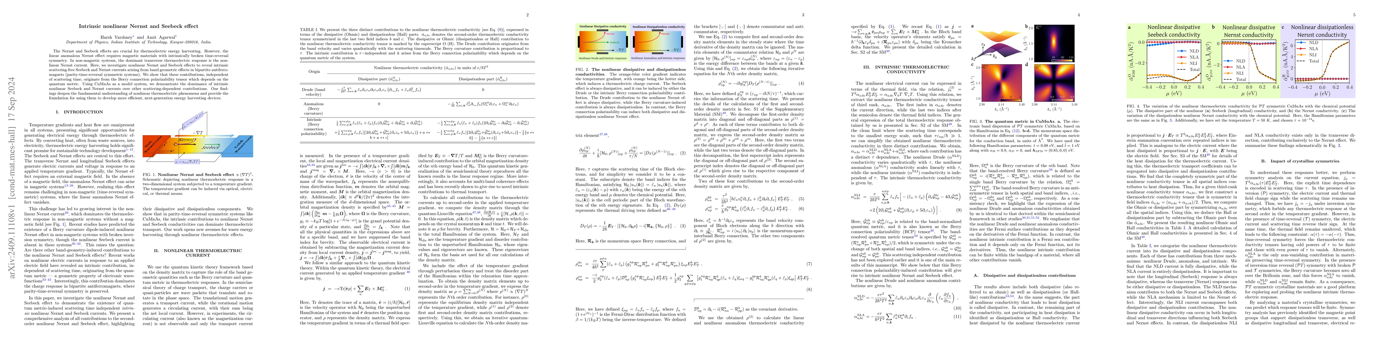 Thumbnail for Intrinsic nonlinear Nernst and Seebeck effect