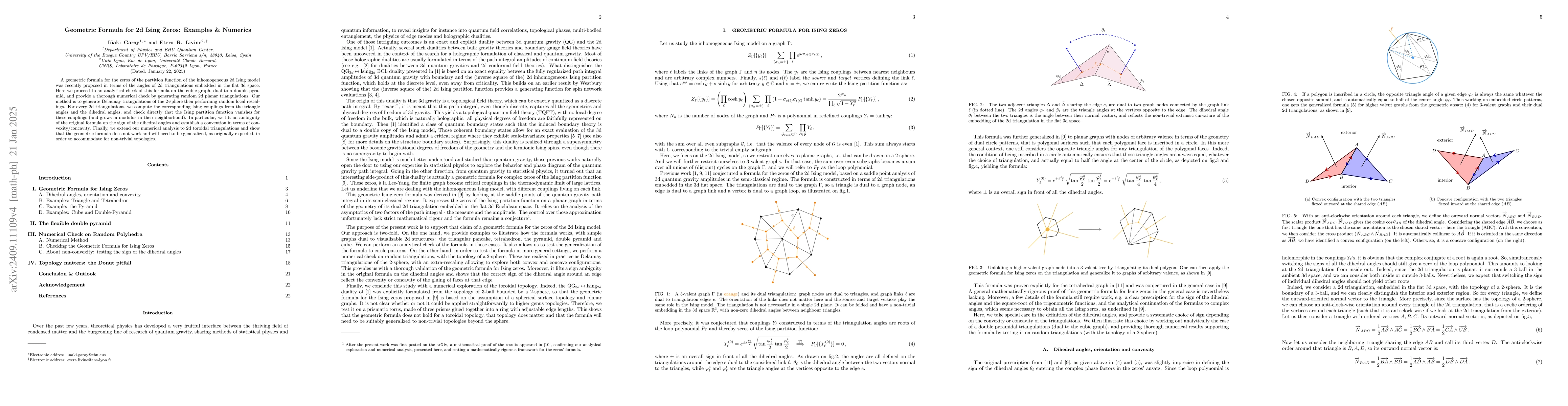 Thumbnail for Geometric Formula for 2d Ising Zeros: Examples & Numerics