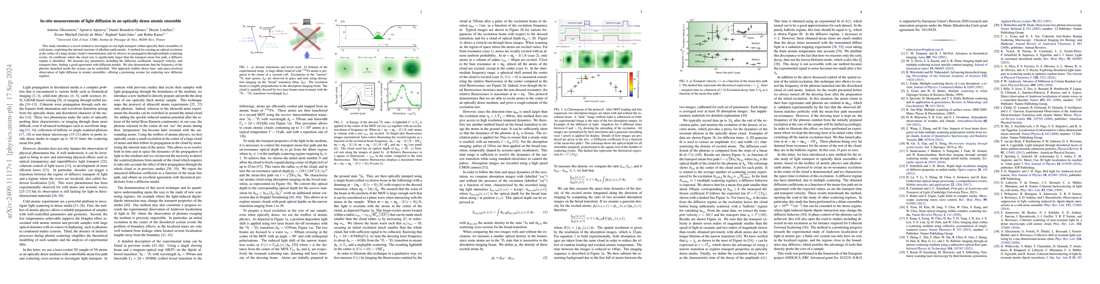 Thumbnail for In-situ measurements of light diffusion in an optically dense atomic
  ensemble