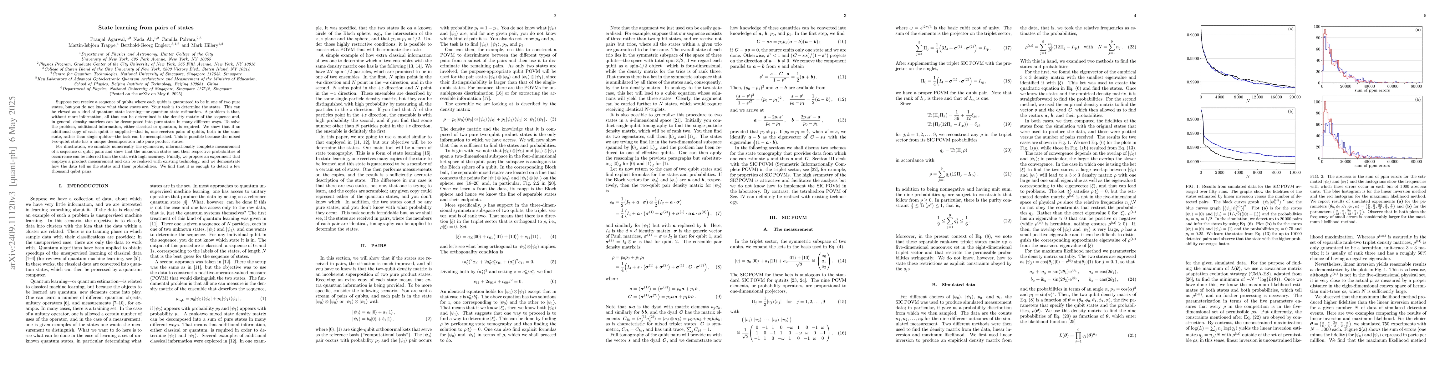 Thumbnail for State learning from pairs of states