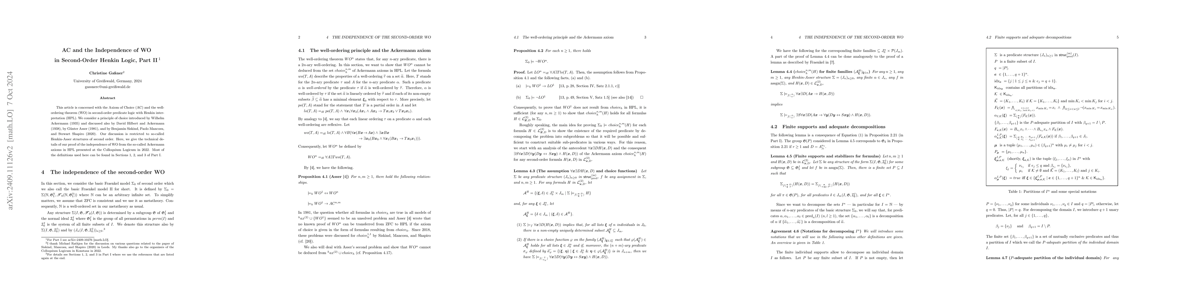 Thumbnail for AC and the Independence of WO in Second-Order Henkin Logic, Part II