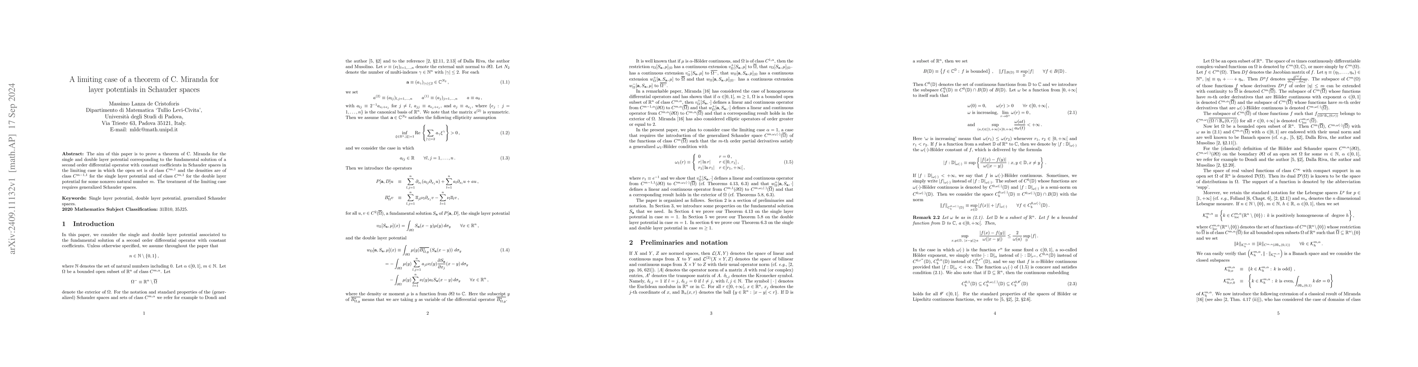 Thumbnail for A limiting case of a theorem of C. Miranda for layer potentials in
  Schauder spaces