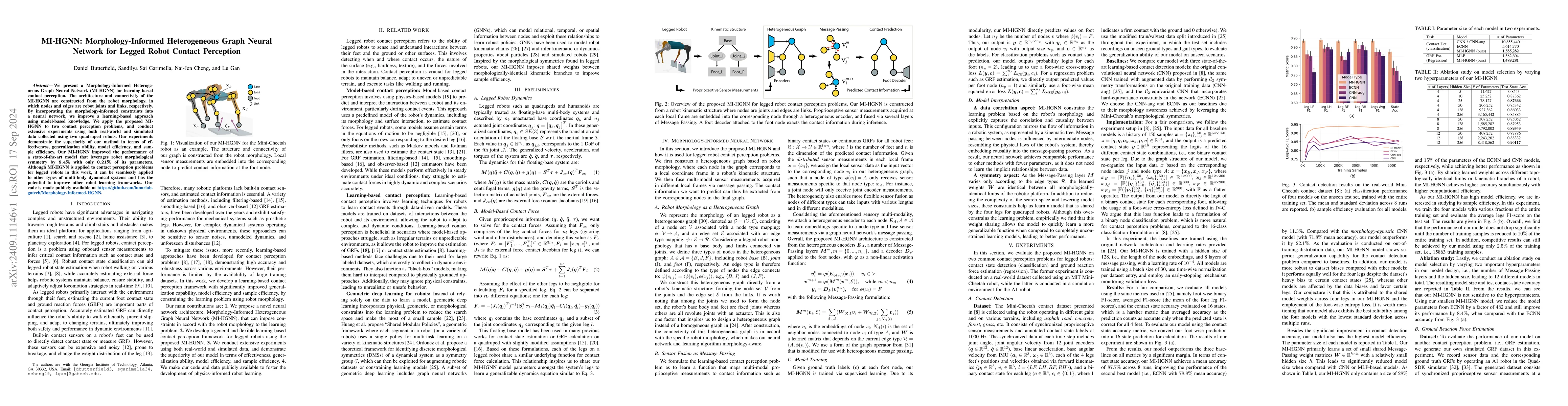 Thumbnail for MI-HGNN: Morphology-Informed Heterogeneous Graph Neural Network for
  Legged Robot Contact Perception