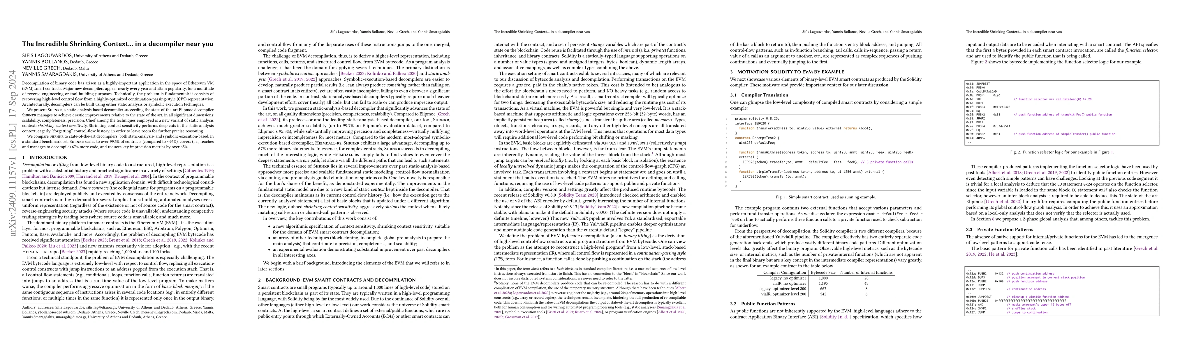 Thumbnail for The Incredible Shrinking Context... in a decompiler near you