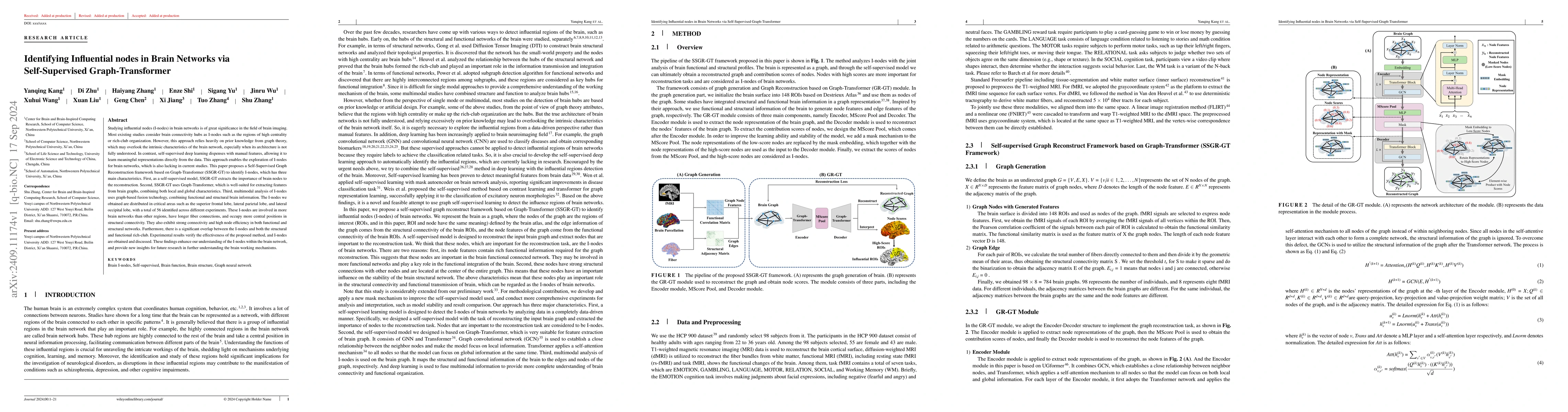 Thumbnail for Identifying Influential nodes in Brain Networks via Self-Supervised
  Graph-Transformer