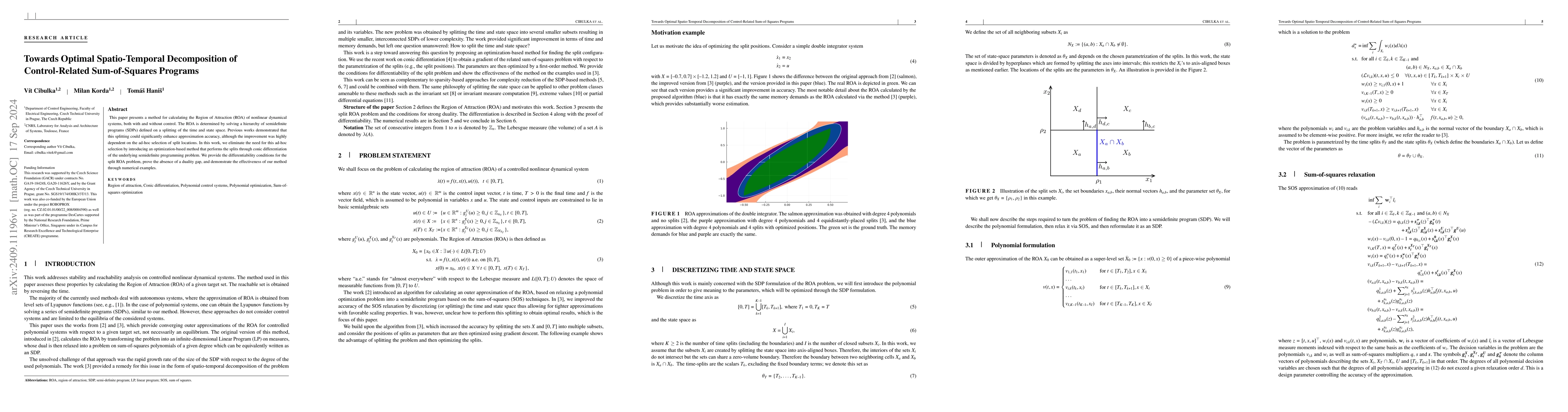 Thumbnail for Towards Optimal Spatio-Temporal Decomposition of Control-Related
  Sum-of-Squares Programs