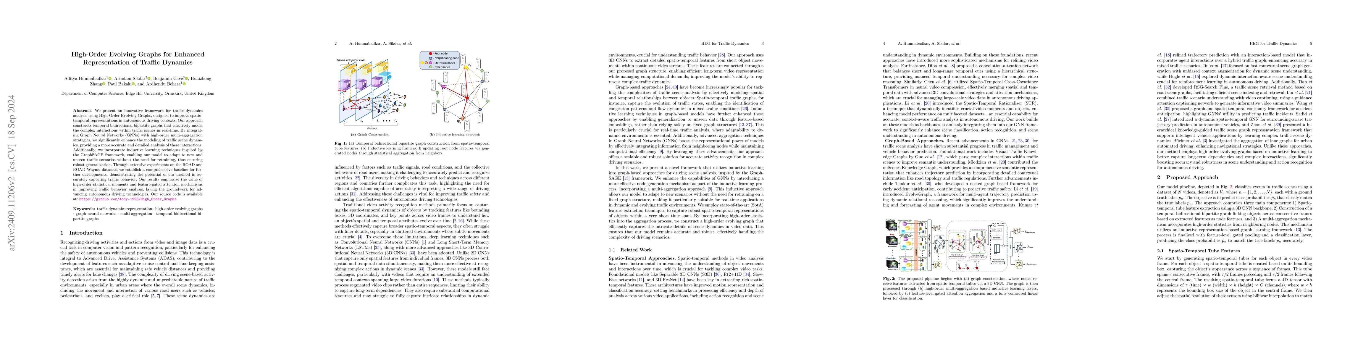 Thumbnail for High-Order Evolving Graphs for Enhanced Representation of Traffic
  Dynamics