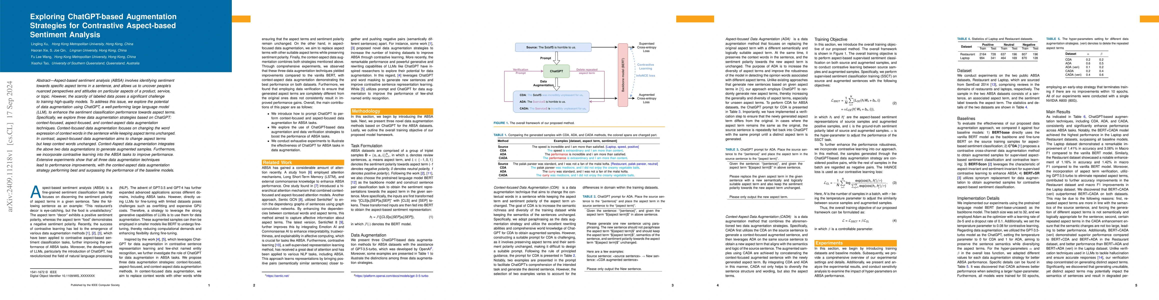 Thumbnail for Exploring ChatGPT-based Augmentation Strategies for Contrastive
  Aspect-based Sentiment Analysis