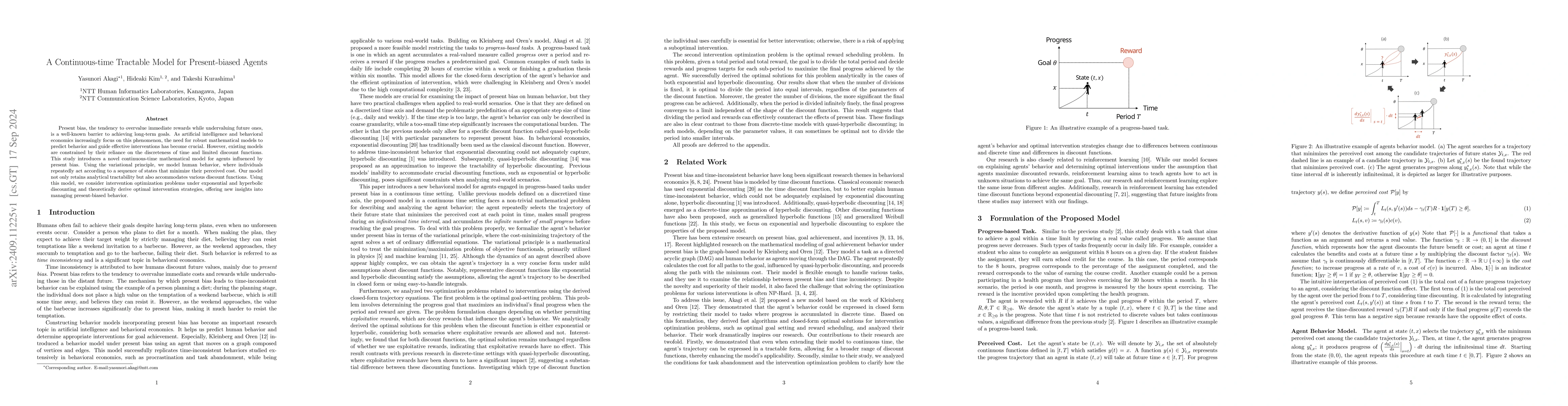 Thumbnail for A Continuous-time Tractable Model for Present-biased Agents