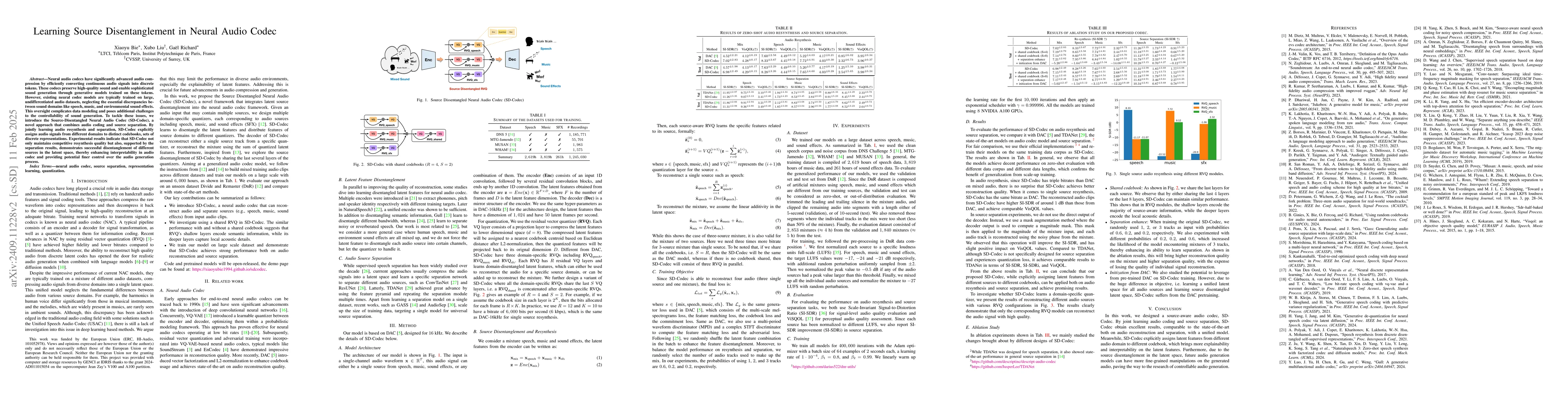 Thumbnail for Learning Source Disentanglement in Neural Audio Codec