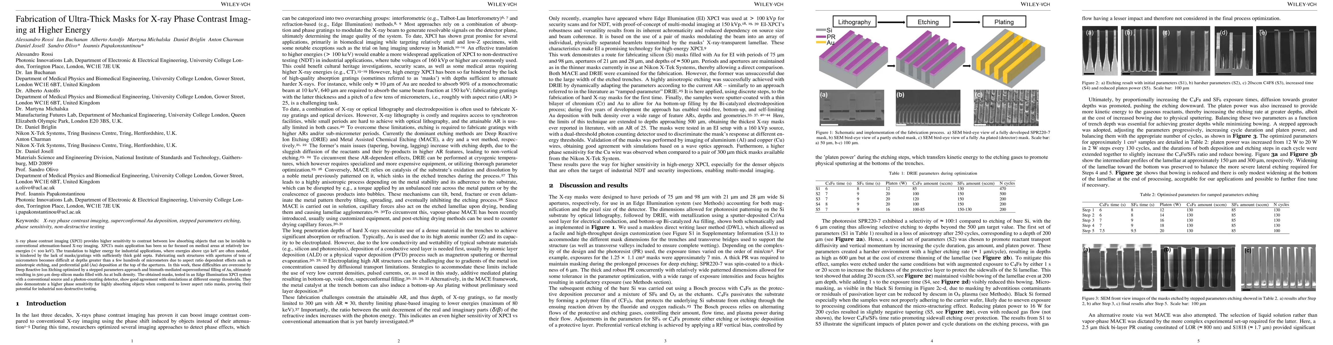 Thumbnail for Fabrication of Ultra-Thick Masks for X-ray Phase Contrast Imaging at
  Higher Energy
