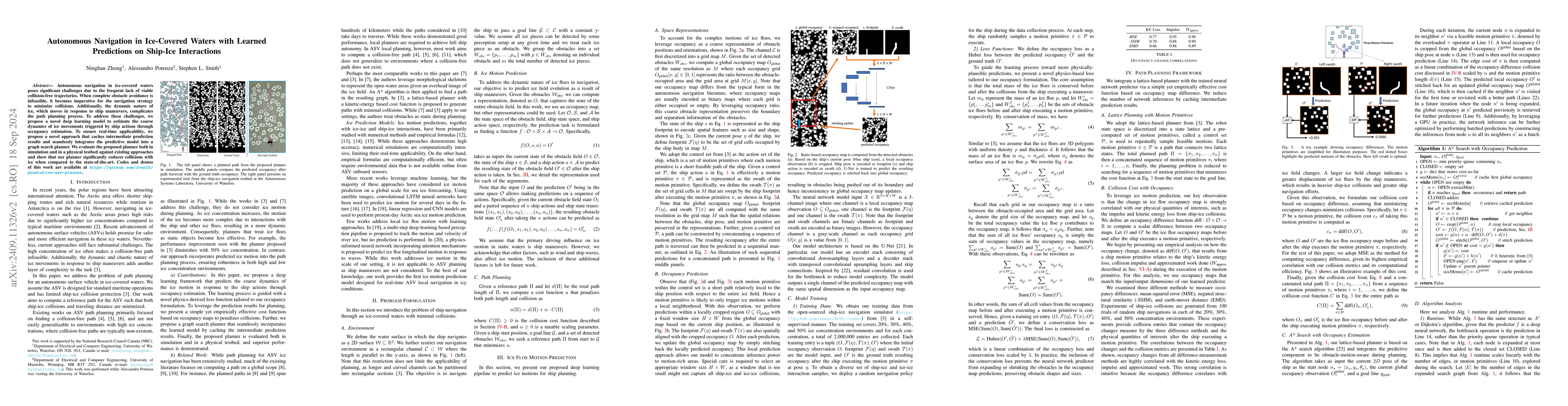 Thumbnail for Autonomous Navigation in Ice-Covered Waters with Learned Predictions on
  Ship-Ice Interactions