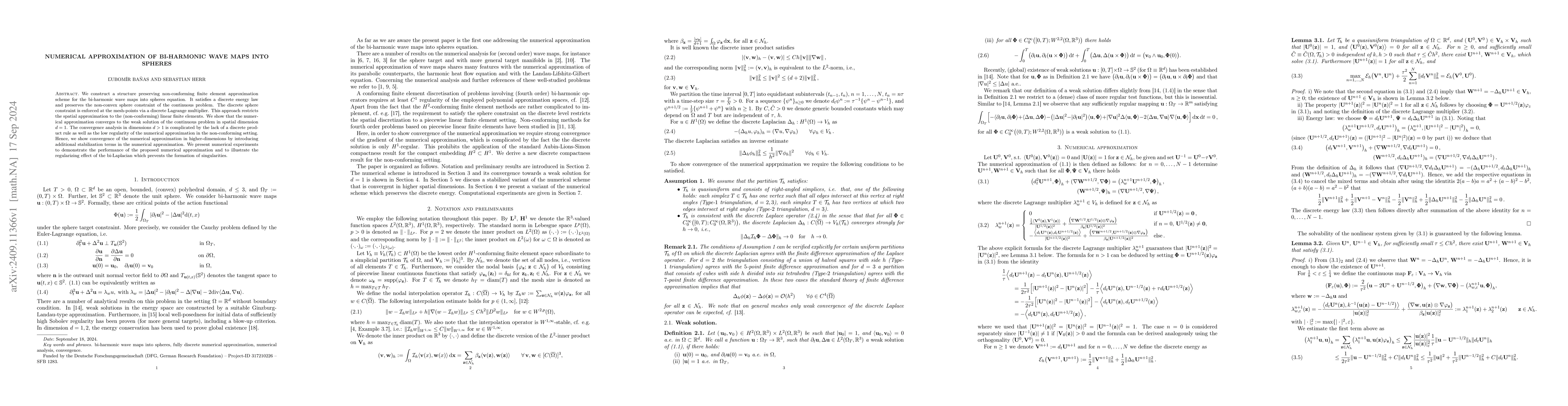 Thumbnail for Numerical approximation of bi-harmonic wave maps into spheres