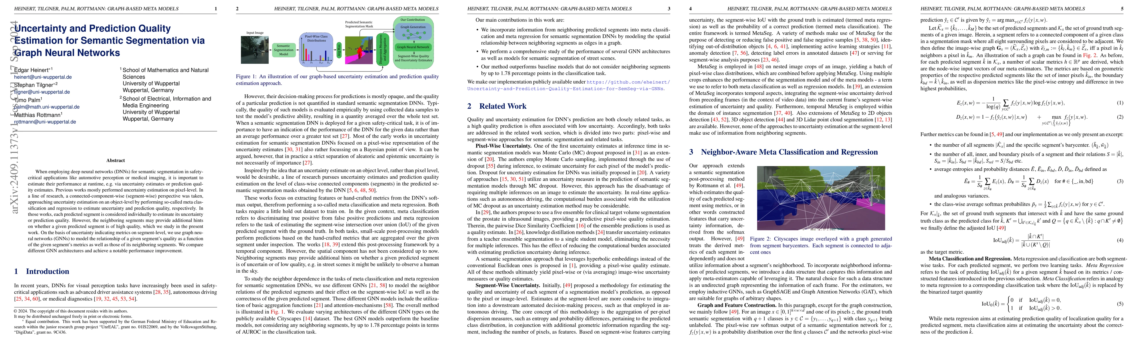 Thumbnail for Uncertainty and Prediction Quality Estimation for Semantic Segmentation
  via Graph Neural Networks