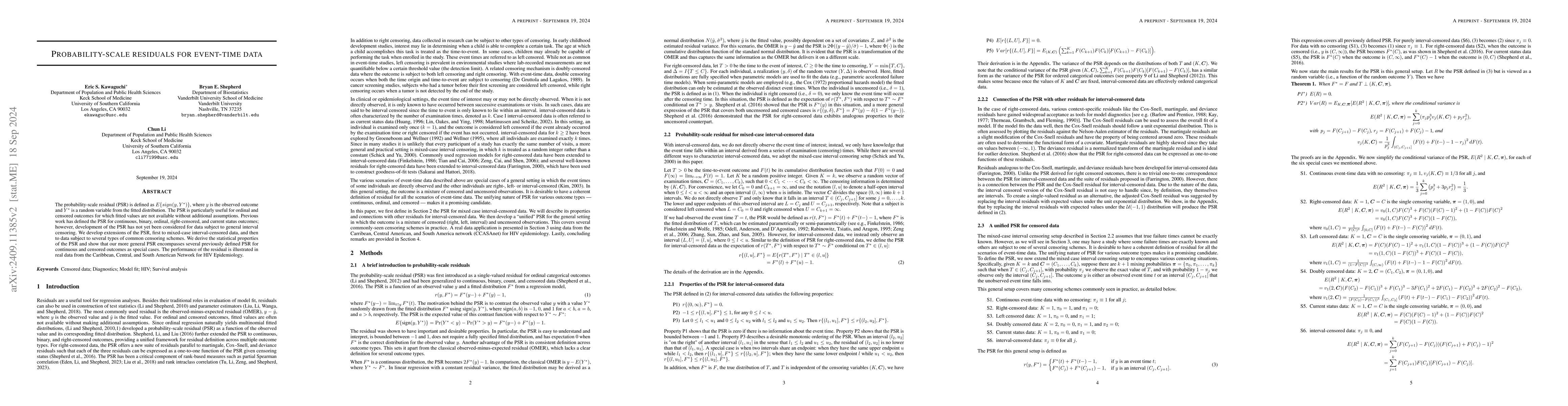 Thumbnail for Probability-scale residuals for event-time data