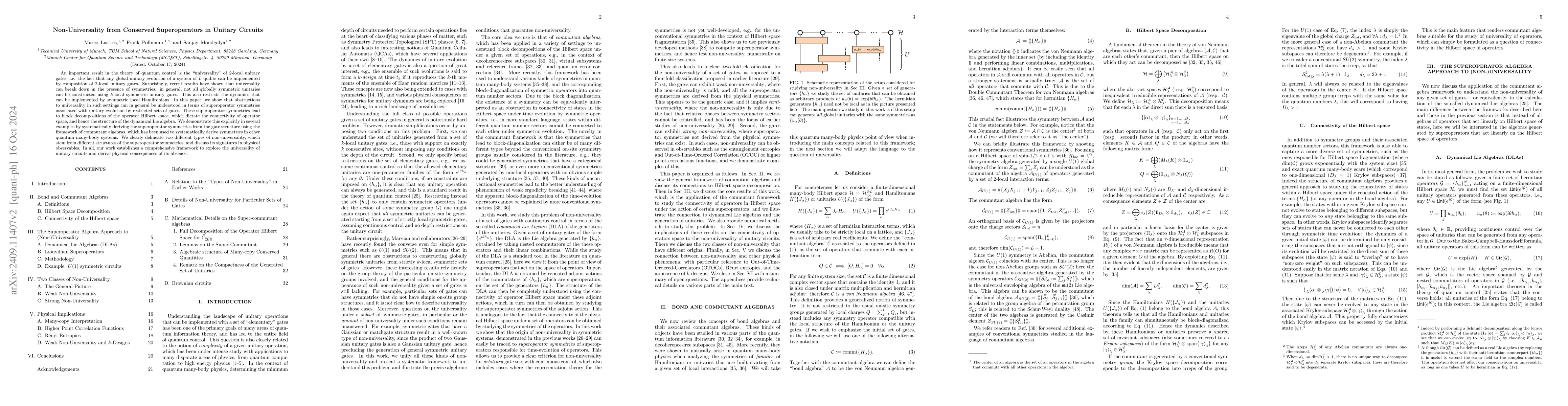 Thumbnail for Non-Universality from Conserved Superoperators in Unitary Circuits