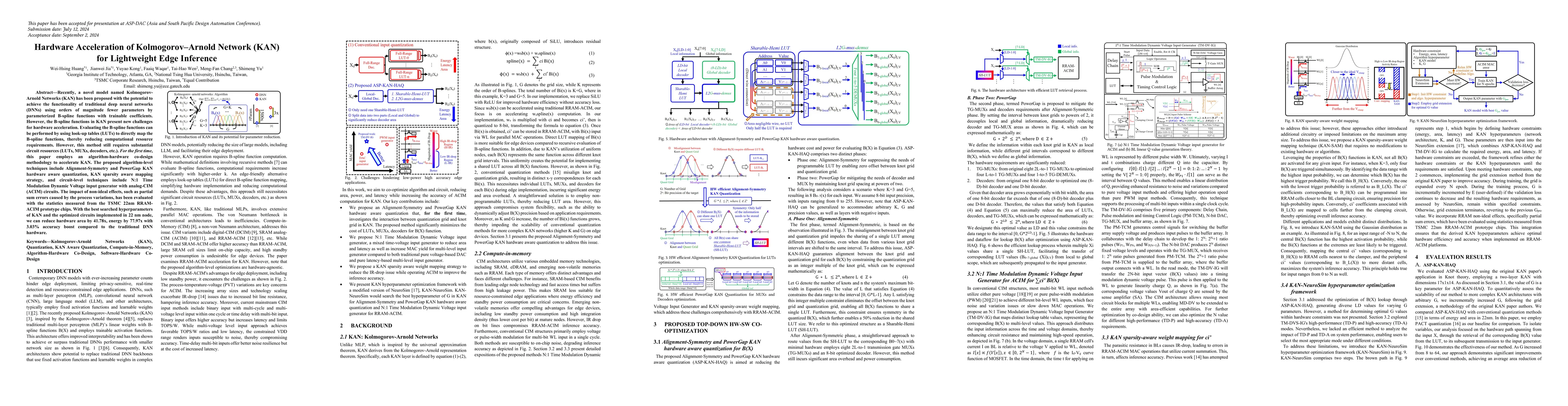 Thumbnail for Hardware Acceleration of Kolmogorov-Arnold Network (KAN) for Lightweight
  Edge Inference