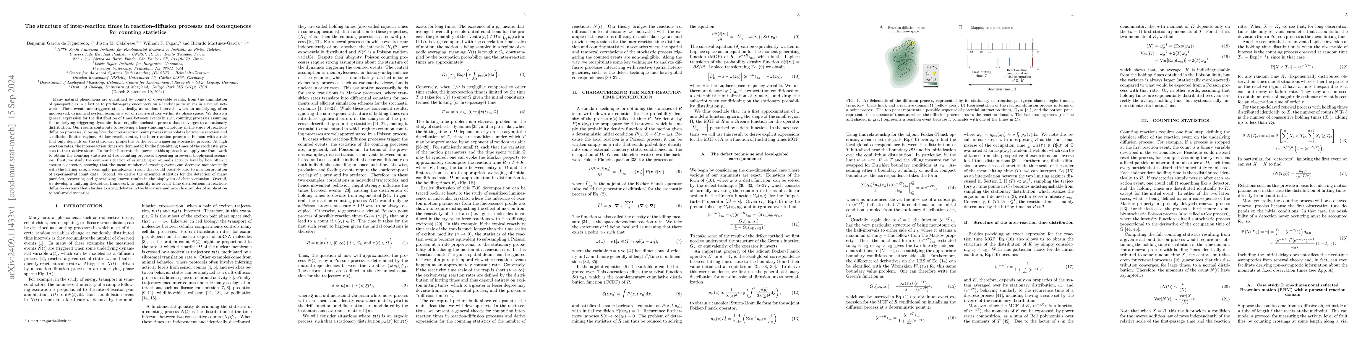 Thumbnail for The structure of inter-reaction times in reaction-diffusion processes
  and consequences for counting statistics