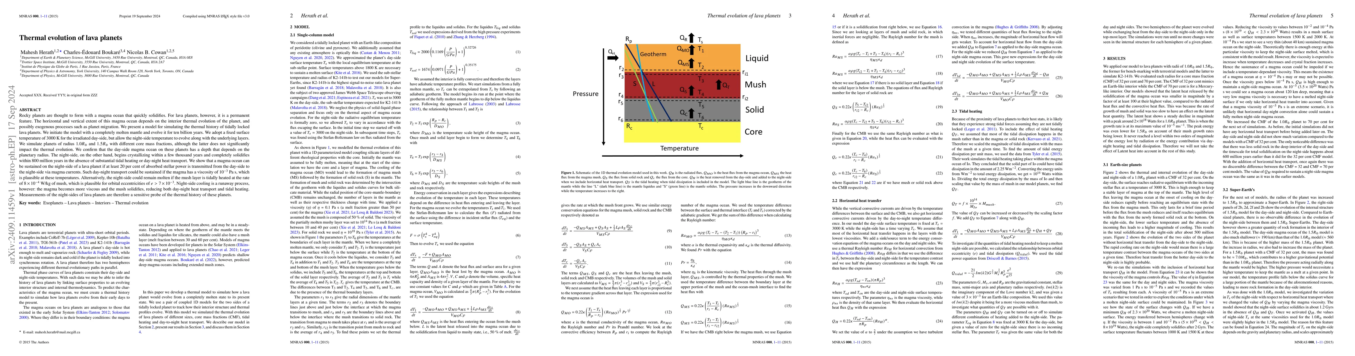 Thumbnail for Thermal Evolution of Lava Planets